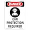 Signmission OSHA, Ear Protection Required, 10in X 7in Rigid Plastic, 7" W, 10" H, Portrait, OS-DS-P-710-V-1188 OS-DS-P-710-V-1188 - alternate 1